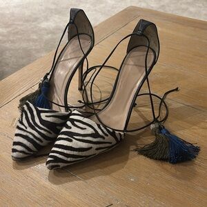 j. crew COLLECTION zebra print heels